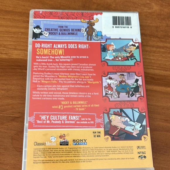 DVD, the best of Dudley Do-Right volume one, seal intact - Picture 2 of 5